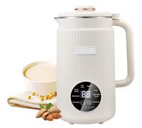 1.2L Automatic Soy Milk Maker, 9-in-1 Macchina Latte Dado con Timer 12H, Display LED, Funzionamento silenzioso, Lama d'acciaio fine per il succo d'avena di mandorla, facile pulito, Design compatto per