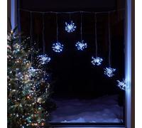 1.2m X 1.6m Natale Starburst LED Trasparente Bianco Spina Finestra Tenda Luci [EEK: A]