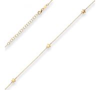 1,2mm Ancora Diamantato Collier Cinque Stelle Vuot Di 375 Oro Giallo 38cm