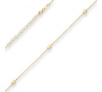 1,2mm Collana ad Ancora Diamantato Collier 5 Stelle Vuot Di 375 Oro Giallo 38cm