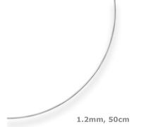 1,2mm Collana Choker In Argento 925 Lunga 50 cm Donna, Omega/Halsreif