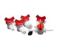 1/2Pcs 4 6 8 10 12 16 20 25mm Hose Barb Two Way Plastic Ball Valve Aquarium Garden Micro Irrigation Connector Connect Two Pipes(12-10mm 2pcs)