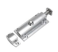 1/2PCS 4 pollici lega di alluminio argento finestra cancello sicurezza anello di trazione molla rimbalzo serratura porta chiavistello automatico(3PCS)