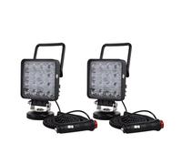 1/2pcs 48W 36W staffa di base magnetica barra luminosa da lavoro a LED lampada for auto portatile fascio di inondazione 4x4 ATV camion trattore fuoristrada barca(2pcs 48W Spot Beam)