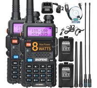 1/2PCS BaoFeng UV-5R 8W Tri-Power Walkie Talkie Ad Alta Potenza Dual Band A Lungo Raggio 128 CH Portatile Palmare UV 5R Ham Radio bidirezionale