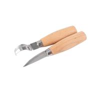1/2pcs Coltello Da Intaglio Del Legno Scalpello Strumenti Con Gancio Cucchiaio Ergonomico for La Lavorazione Principianti Scultorei Storti(2pcs)