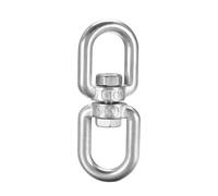1/2PCS connettore ad anello con gancio girevole a doppia estremità in acciaio inossidabile for altalena borsa di sabbia appesa accessori for amaca Yoga(M8 1PC)