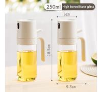 1-2pcs Cucina Olio Spray Bottiglia 250Ml Alto Vetro Borosilicato Spray Dispenser