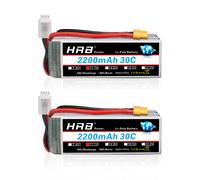 1/2PCS HRB 3S Lipo Batteria 11.1v 2200mah RC batteria 30C con connettore XT60 per RC 1/16 1/12 Auto Camion Drone aereo 105*34*24