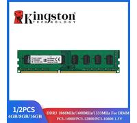 1/2PCS Kingston RAM DDR3 Memoria 8GB 4GB 1333 1600MHz 1866MHz PC3-10600 PC3-12800 PC3-14900 per modulo di memoria per computer desktop
