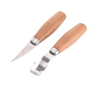 1/2PCS Kit di strumenti for intagliare il legno con coltello a gancio ergonomico ad alta durezza e set intagli for principianti scultura cucchiaio for la lavorazione del(2pcs set)