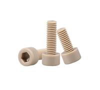 1-2pcs M2/M2.5/M3/M4/M5/M6/M8/M10 viti isolate con testa cilindrica e fessura esagonale interna in polietereterechetone resistente alla temperatura, M8x80mm