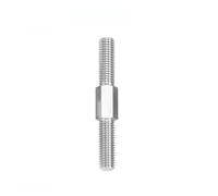 1/2pcs M3-M16 304 Stainless Steel Outer Hexagon Teeth Bolt Left and Right Thread Rod Stud Positive Double End Thread Rod Stud Bolt(60mm,M16-1pcs)