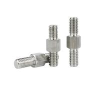 1-2pcs M3/M4/M5/M6/M8/M10/M12/M14/M16 Studs in acciaio inoxydabile a doppia estremità da filettatura sinistra a filettatura destra, M16x100mm