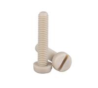 1-2pcs M3/M6/M8/M10 viti isolate con testa cilindrica e fessura a fenditura in polietereterechetone resistente alla temperatura, M3x6mm