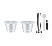 1/2pcs Refillabe Filtro Caffè per Macchina Filtro In Acciaio Inox Macchina Espresso Filtro Ricaricabile Caffè Riutilizzabile Con Spazzola di Pulizia