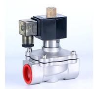 1/2quot; 3/4 quot; 1 quot; a 2 quot; in acciaio inox normalmente aperto elettrovalvola valvola pneumatica per acqua, olio, gas, AC 220 V DC 12 V DC 24 V 1 pezzo (Ac 380v-nbr 80 Celsius, 0,75 pollici)