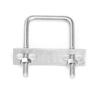 1/2set 304 Stainless Steel M6 M8 M10 U-Shaped Screw Square Pipe Clamp Right Angle U-Shaped Square Clamp Square Clamp Bolt(M6x50x120-1set)