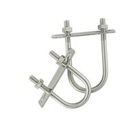 1/2set M6 M8 U-shaped Pipe Clamp 304 Stainless Steel Fillet U-clip with Baffle Nut Combination U-shaped Buckle Bolt U-shaped Screw(M6x57x77mm 2set)