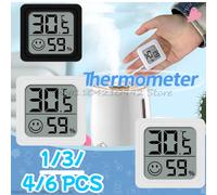 1/3/4/6PCS Mini LCD Termometro Digitale Igrometro Misuratore di Umidità della Temperatura Ambiente Interno Sensore Calibro Stazione Meteo Set