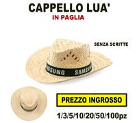 1/3/5/10/20/50 CAPPELLO DI PAGLIA SOMBRERO AMERICANO COWBOY MARE SOLE INGROSSO