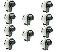 1 3 5 10 da 1200 ETICHETTE ADESIVE COMPATIBILI BROTHER DK-11219 12 mm circolari