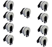 1 3 5 10 ETICHETTE ADESIVE COMPATIBILI BROTHER DK-22210 29mm x 30,48 mt
