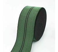 1/3/5/10M Elastico da cucito 43/50/70mm Elastici per cintura per indumenti Fascia per cintura Decorazione Nastri elastici Accessori per cuciture fai da te-Verde-Nero2-50mm-1Metro