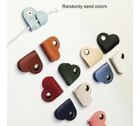 1/3/5/6/10/20/30 pezzi Scatola portacavi a forma di cuore di colori misti, scatola portacavi per cuffie, scatola portacavi in pelle PU, regalo per uomo e donna, avvolgicavo antitorsione, adatto per Og