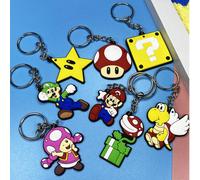 1/3/5/6/8 pezzi Portachiavi di Super Mario versione coreana, accessori pendenti per borse, ciondoli in PVC morbido e in gomma, ciondoli per borse, auto e regali promozionali, il miglior regalo per gli