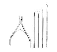 1/3/5/6 pezzi taglierina professionale for unghie in acciaio inossidabile pinze a forbice spingipelle rimozione cura kit di strumenti for manicure(5Pcs)