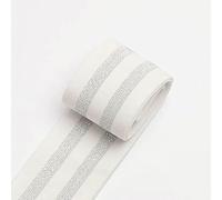 1/3/5 metri di elastico da cucito, elastico spesso ad alta elasticità, elastico lavorato a maglia per cintura fai da te, gonna, cintura, nastro da cucito per indumenti - B bianco argentato - 1 metro