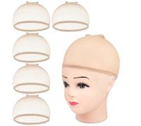 1/3/5 PCS Parrucca Nera Tappi Netti Durevole Maglia Elastica Copertura Della Testa Cappello A Rete Close End Accessori for Lo Styling Dei Capelli for uomini e donne(5PC-FS)