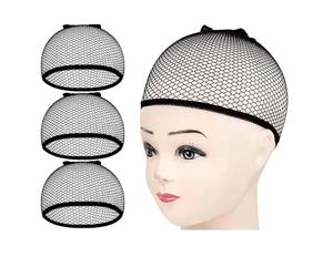 1/3/5 PCS Parrucca Nera Tappi Netti Durevole Maglia Elastica Copertura Della Testa Cappello A Rete Close End Accessori for Lo Styling Dei Capelli for uomini e donne(3PC-HS)