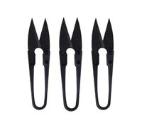 1/3/5 pezzi cesoie for filo a forma di U forbici for cucire a molla sartoria artigianale for indumenti taglierina piccola(Black 3PCS)