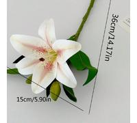 1/3/5 pezzi Di Decorazioni Finte Di Giglio Per Il Soggiorno E La Tavola, Fiori Artificiali, Regalo Di San Valentino 1 giglio bianco,3 gigli bianchi,5 gigli bianchi,1 giglio rosa,3 gigli rosa,5 gigli r