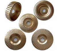 1/3/5 pezzi Foro 16 mm 22 mm Mola for lucidatura del legno Disco rotante abrasivo Strumento for intaglio del legno Disco abrasivo Strumento for smerigliatrice angolare(5pcs Gold,Bore 16mm)