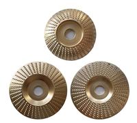 1/3/5 pezzi Foro 16 mm 22 mm Mola for lucidatura del legno Disco rotante abrasivo Strumento for intaglio del legno Disco abrasivo Strumento for smerigliatrice angolare(3pcs Gold,Bore 16mm)