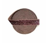 1 3 5 Yard 5/8" 15mm Metallic Glitter Elastic FOE Spandex Band Elastico per Capelli Cerchietto Lingerie Tutu Vestito Cucito Trim-Rosa-5 Yard