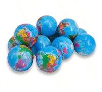 1/3/6/12/24 pezzi Palla da stress a forma di globo terrestre, Palla a forma di globo terrestre mini per bambini - Palla antistress, Palla con motivo a globo terrestre o palla per esercizi per le dita,