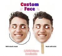 1/3/6 pezzi Foto personalizzate - Fai da te o pronte da indossare - Kit personalizzati per addio al nubilato, addio al celibato, festa di compleanno, travestimento, decorazione d'aula/ritorno a scuola