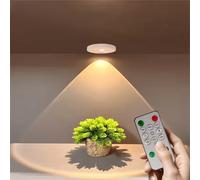 1/3/6 pezzi Luce notturna rotonda a LED, lampada a sfera di ghiaccio, luce per mobile, faretti LED con telecomando e pulsante, luce per mobile ricaricabile USB, adatta per armadio, mobile, cucina, par