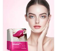 1/3/6 pezzi Maschera gel per sollevamento a V, toppe per sollevamento mento, Maschera idrogel per rassodamento con gancio per orecchie, Maschera viso a doppio gancio a V, Maschera per sollevamento lin