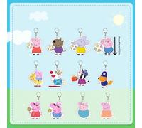 1/3/6 pezzi Portachiavi Peppa Pig George per borsa e auto, miglior regalo per le vacanze per amici, decorazione per atmosfera da festa, decorazione perfetta per feste, regalo ideale per amici, regalo