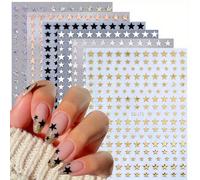 1/3/6pezzi 3D Star Nail Stickers Gold Silver Star Transfer Self-Adhesive Nail Slider Nail Art Decorations Decalsadesivi unghiestickers unghieadesiv nail art adesivi unghiestickers unghieadesiv nail ar