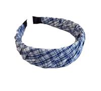 1/3 cerchietti per capelli in denim con stampa annodata per donne e ragazze per lo shopping e il lavaggio del viso, cerchietti semplici in denim per capelli (MAROON)