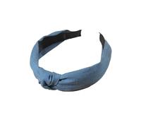 1/3 cerchietti per capelli in denim con stampa annodata per donne e ragazze per lo shopping lavaggio del viso cerchietti semplice denim copricapo (lavanda)