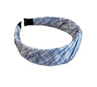 1/3 cerchietti per capelli in denim con stampa annodata per donne e ragazze per lo shopping lavaggio del viso cerchietti semplice denim copricapo (marrone chiaro)