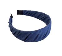 1/3 cerchietti per capelli in denim con stampa annodata per donne e ragazze per lo shopping per il lavaggio del viso Cerchietto per capelli semplice in denim (Tangerine)