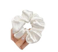 1/3 elastici per capelli alla moda a pois con cristalli, per donne e ragazze, accessori per capelli (1 pezzo bianco)